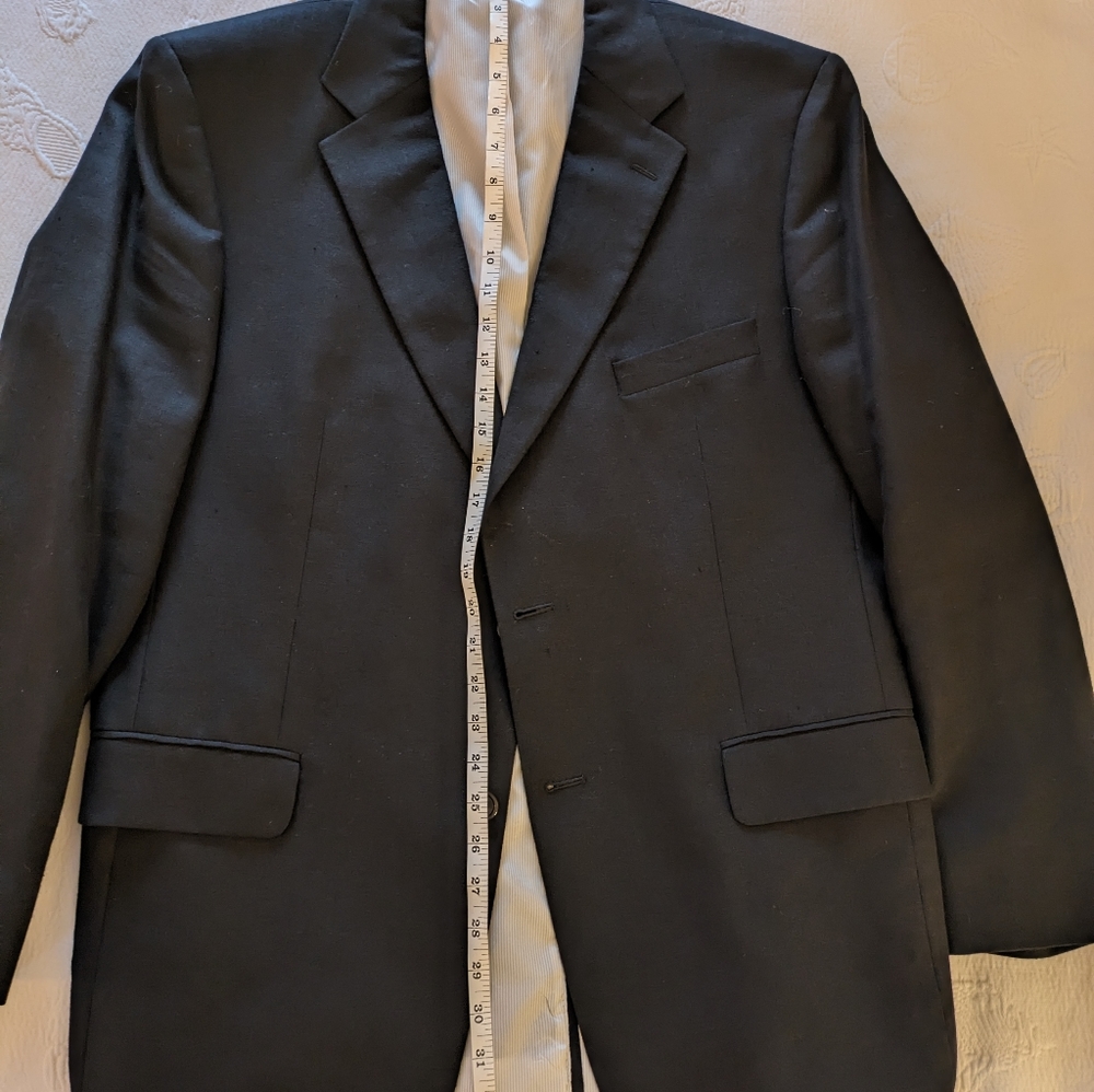 Jos a bank wool and linen blend support code black 42 regular